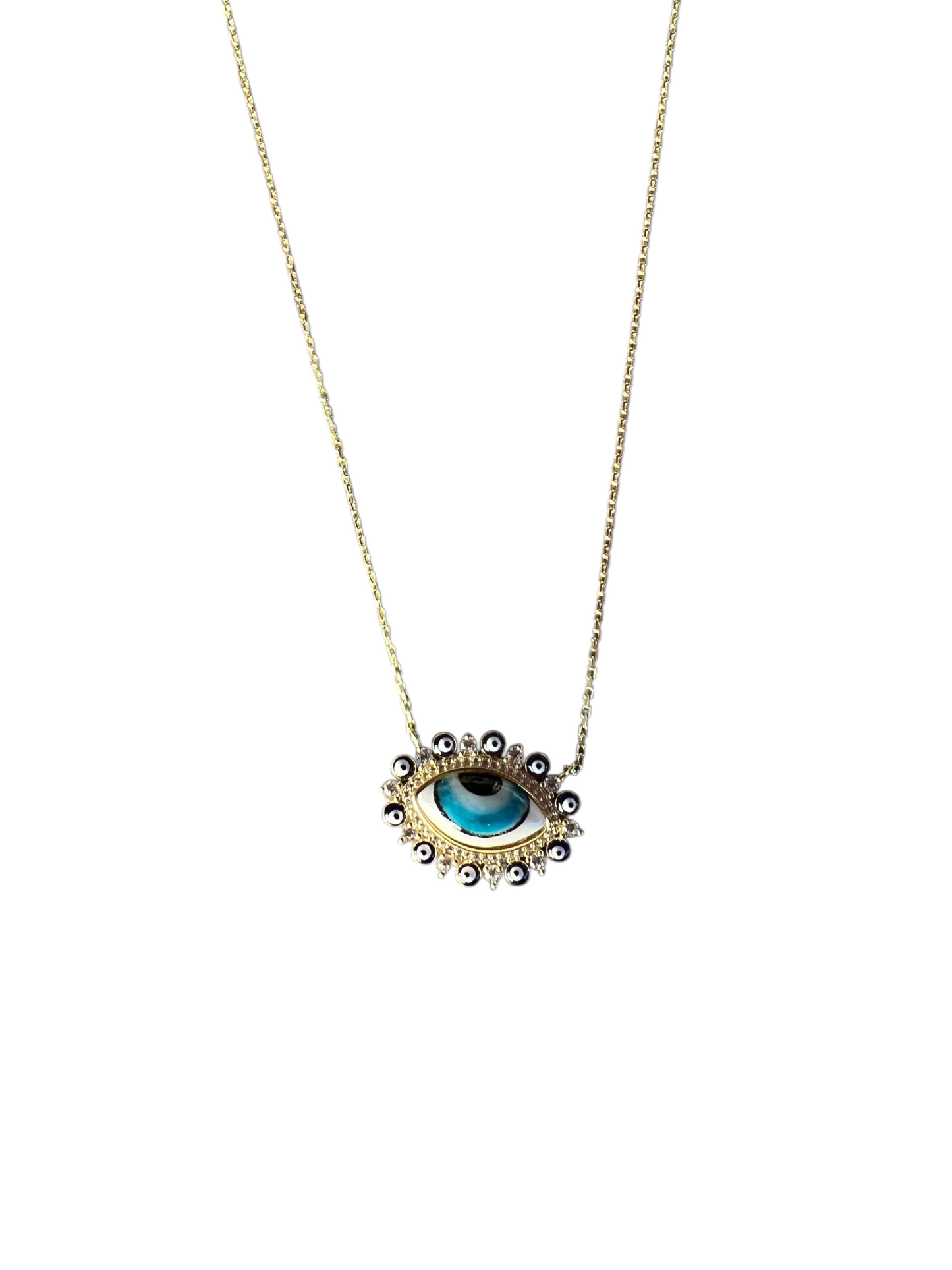 Ασημένιο Κολιέ Blue Eye Charm