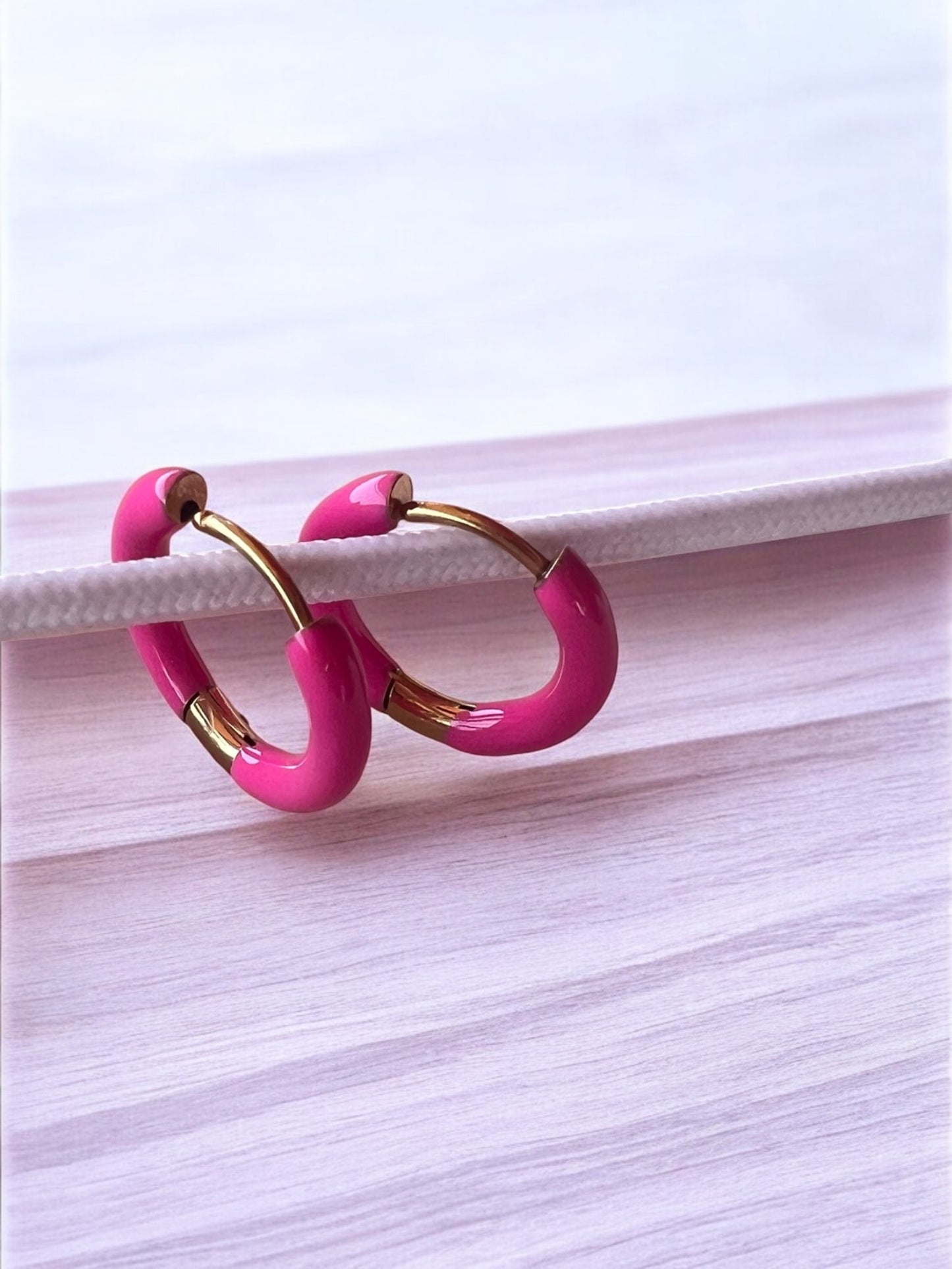 Mini Hoops Fuchsia