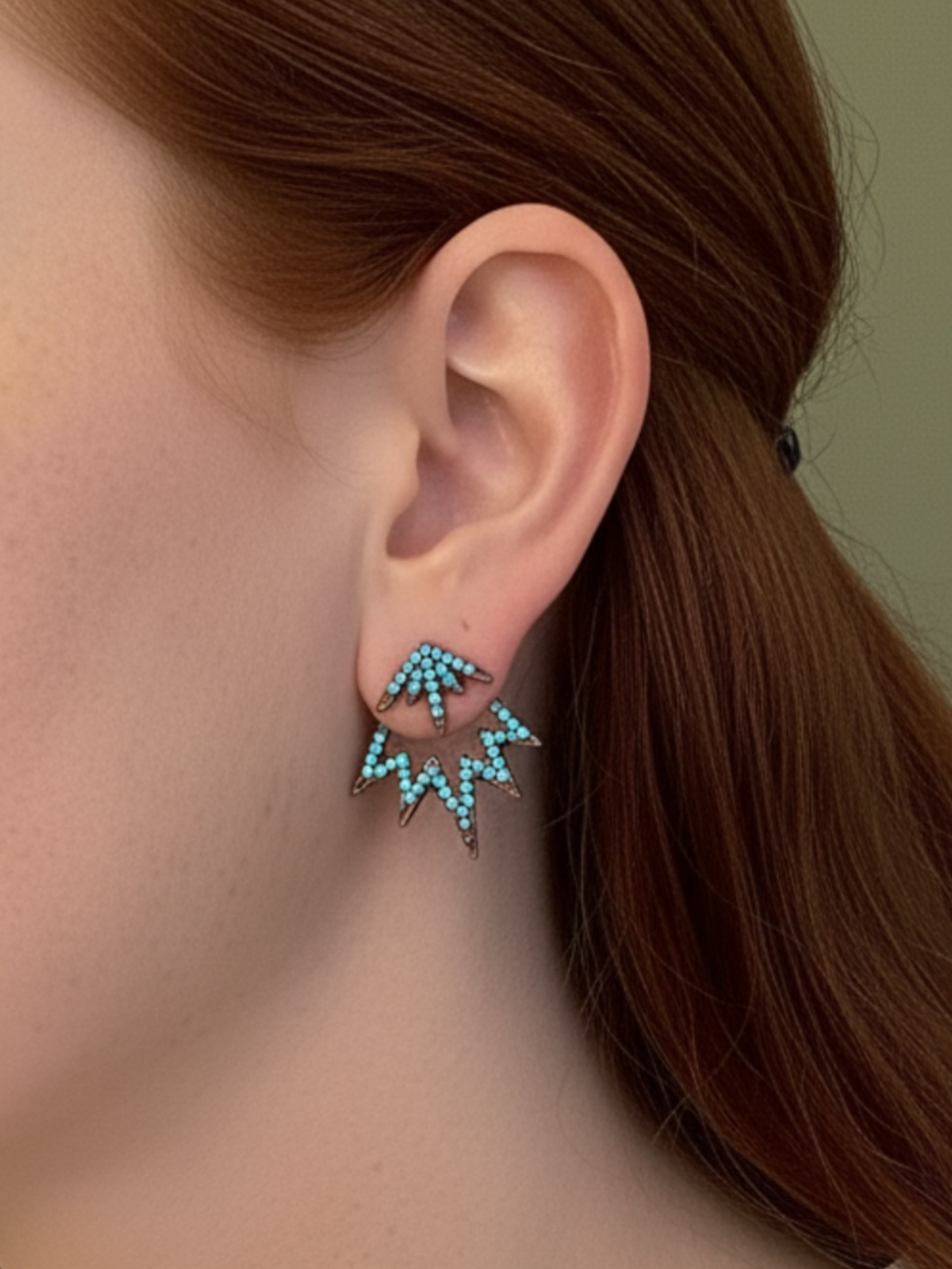 Ασημένιο Σκουλαρίκι Electric Blue