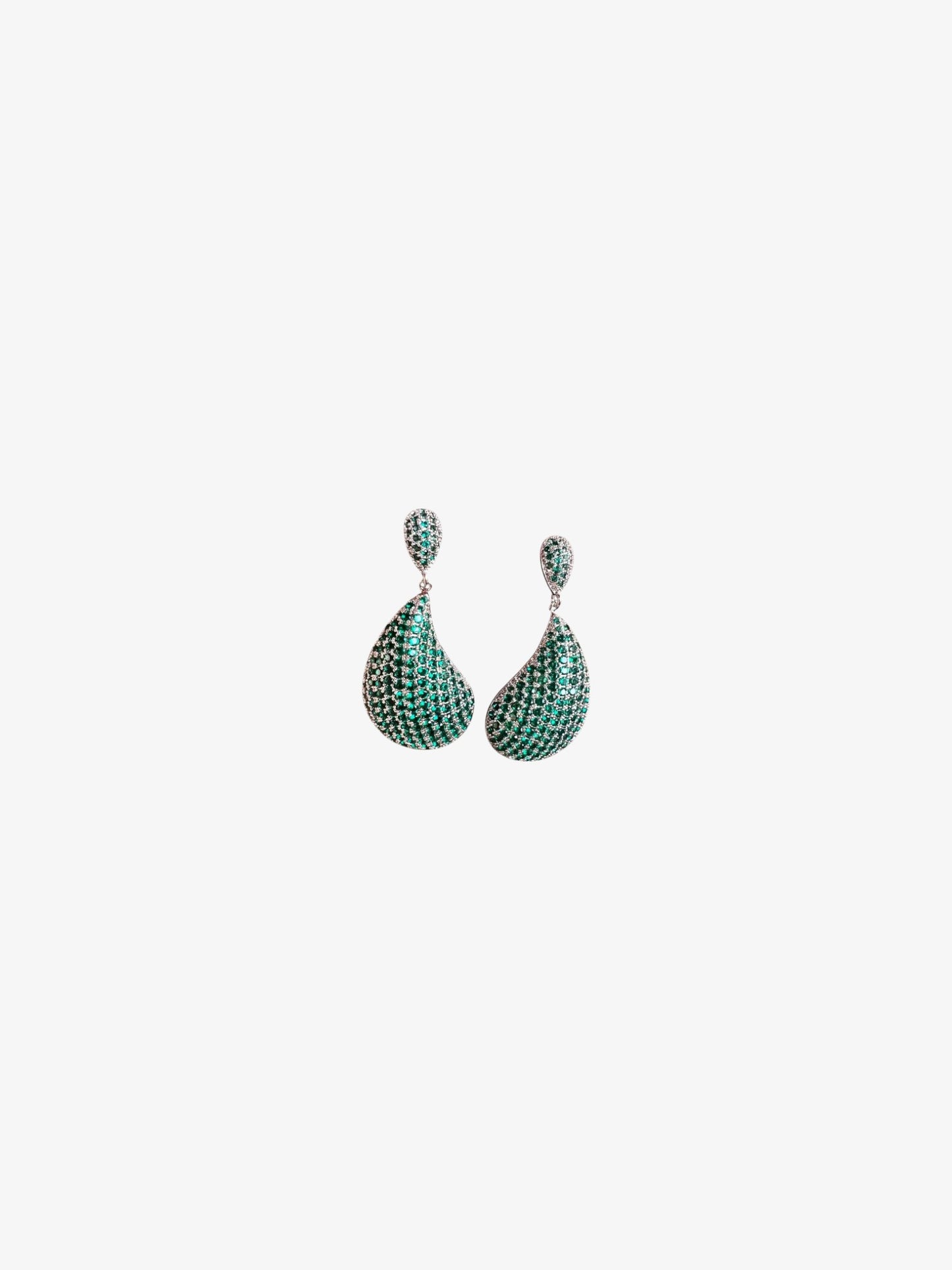 Luxurious Green Glam Earrings
