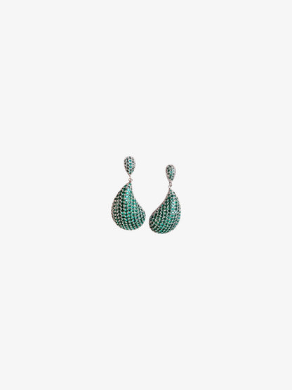 Luxurious Green Glam Earrings
