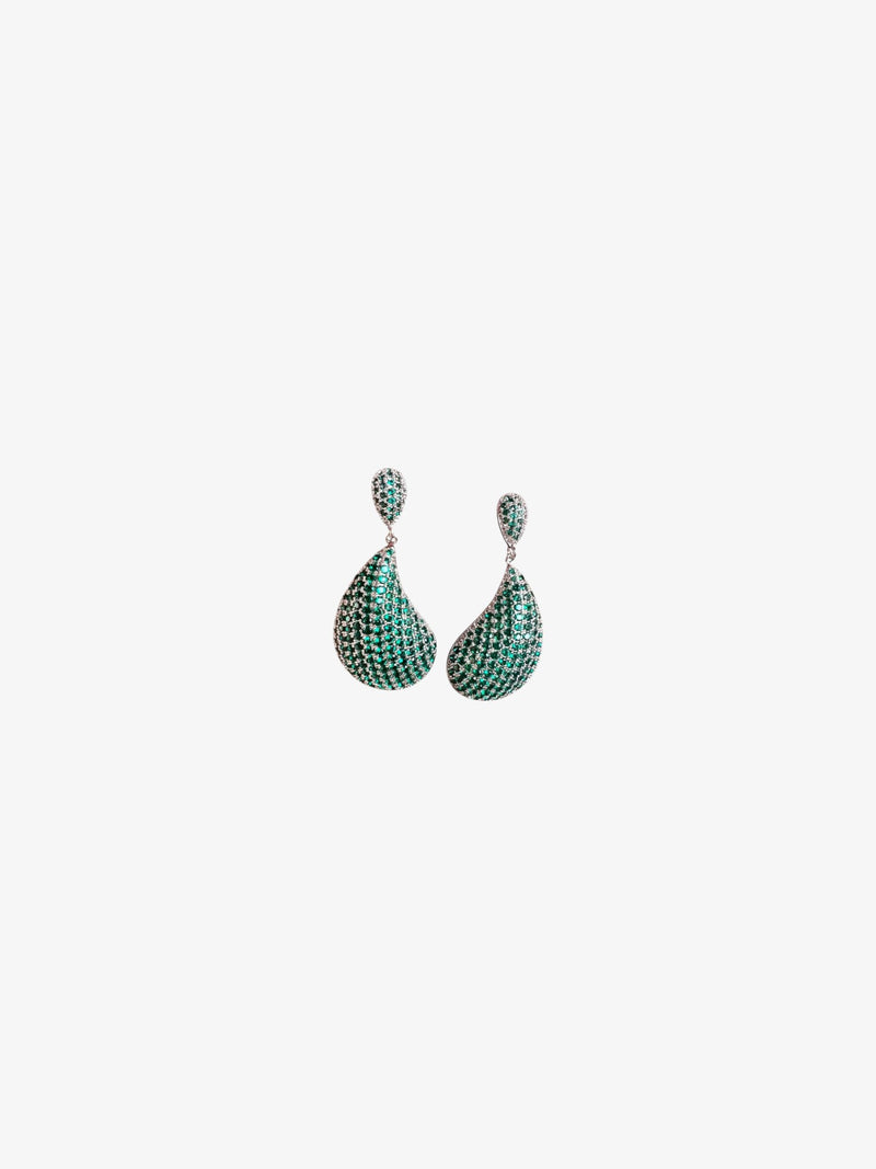 Luxurious Green Glam Earrings