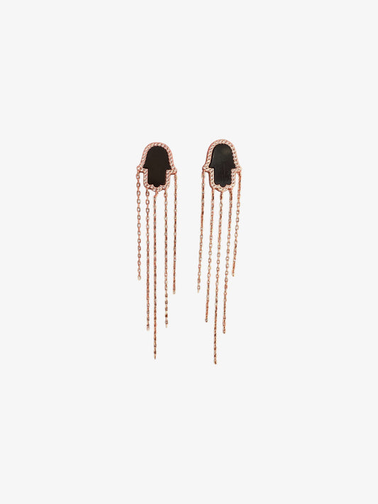 Ασημένιο Σκουλαρίκι Ροζ Χρυσό