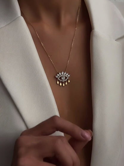 Ασημένιο Κολιέ Crystal Eye