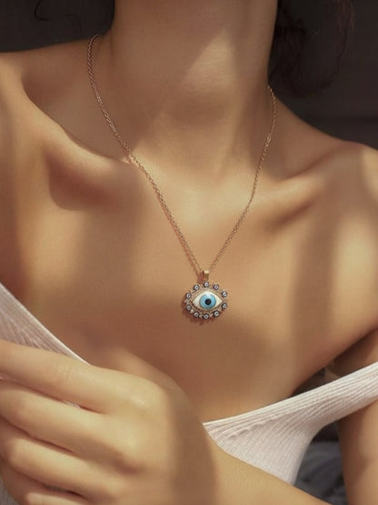 Ασημένιο Κολιέ Blue Eye Charm