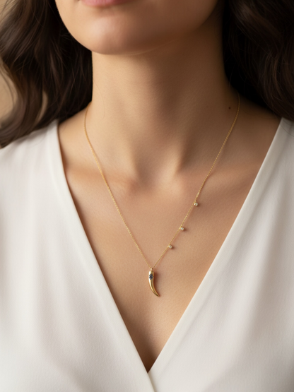 Ασημένιο Κολιέ Horn