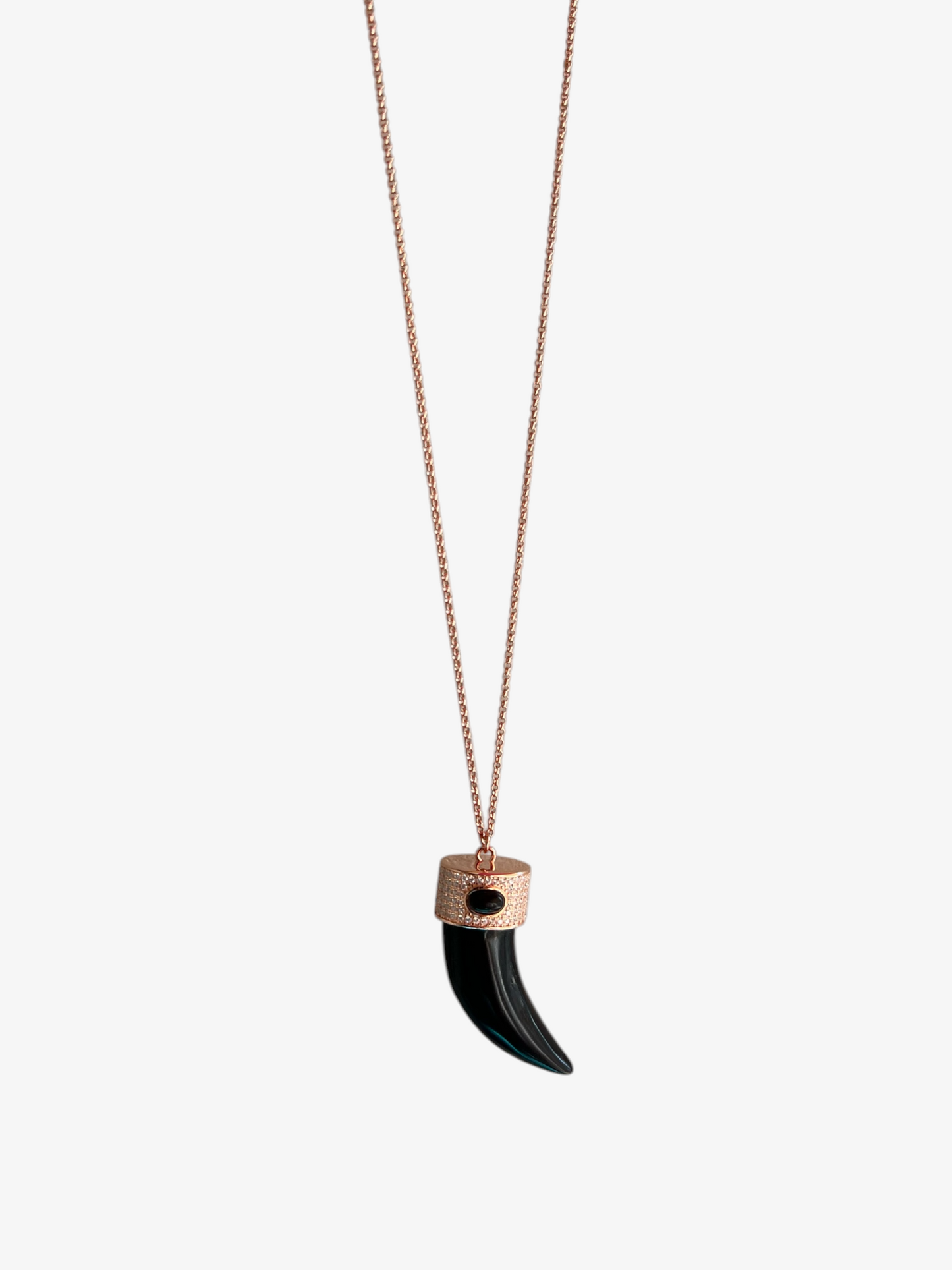 Ασημένιο Κολιέ Black Horn