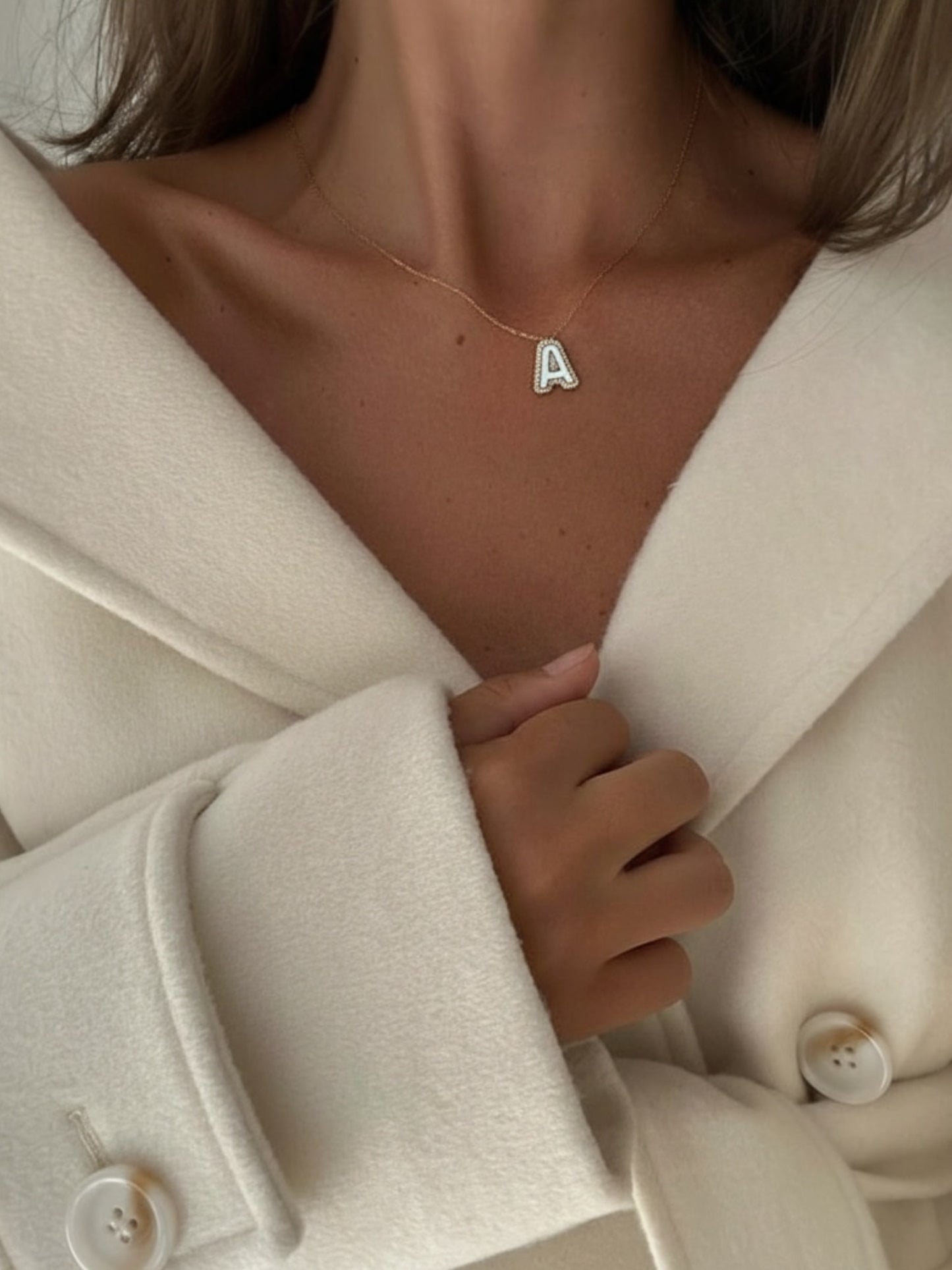 Ασημένιο Κολιέ Μονόγραμμα