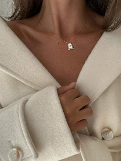 Ασημένιο Κολιέ Μονόγραμμα