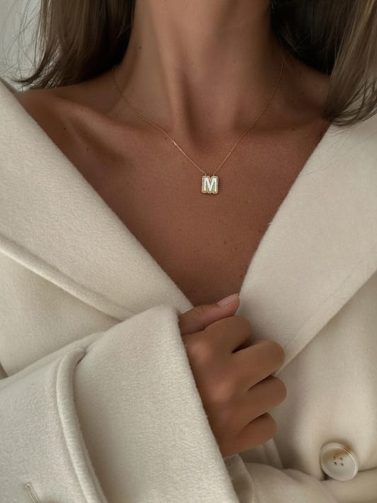 Ασημένιο Κολιέ Μονόγραμμα