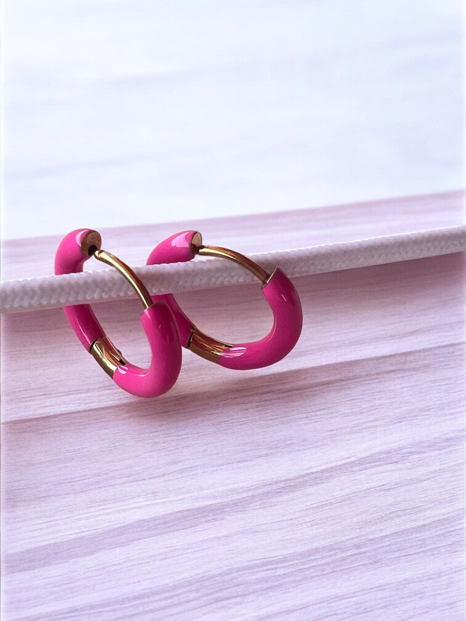 Mini Hoops Fuchsia