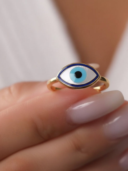 Δαχτυλίδι Minimal Evil Eye Ring
