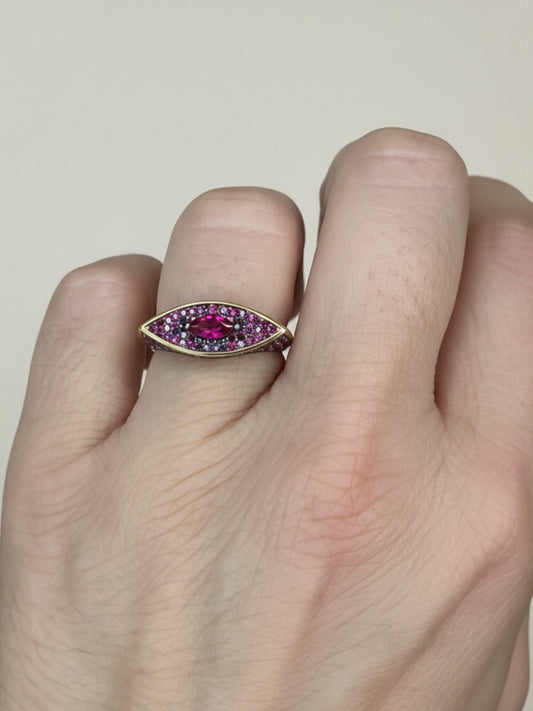 Ασημένιο Δαχτυλίδι Pink Vision