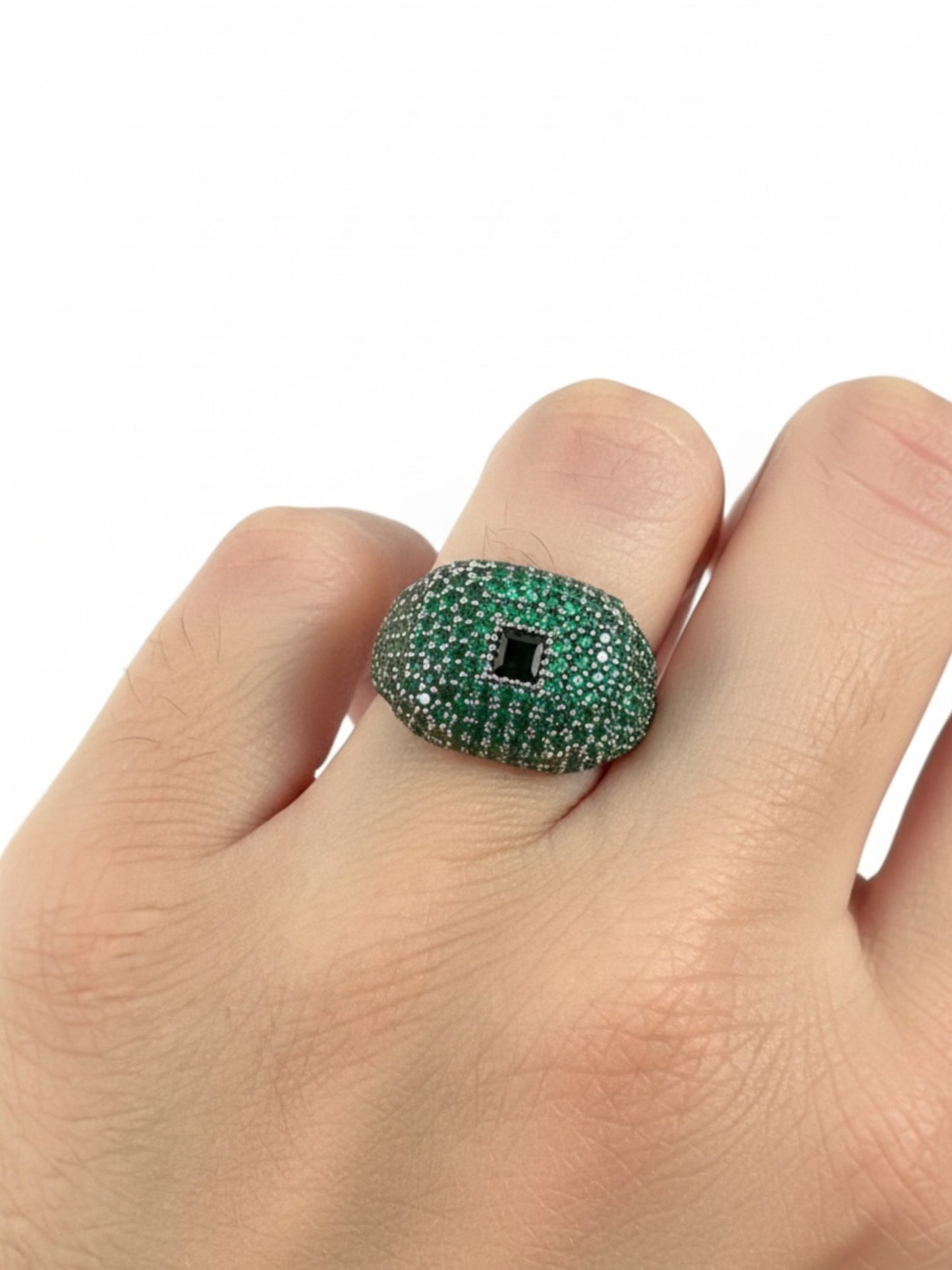 Ασημένιο Δαχτυλίδι Emerald Mystery