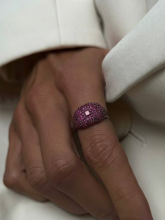 Ασημένιο Δαχτυλίδι Purple Allure